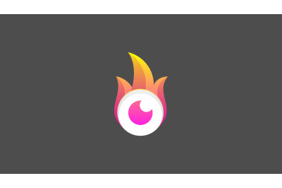 fire eye logo vector design template