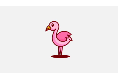 flamingo bird logo vector design template