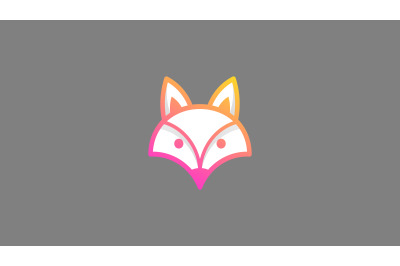 fox face logo vector design template
