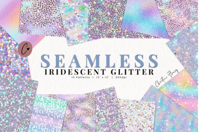 Seamless Iridescent Glitter Paper