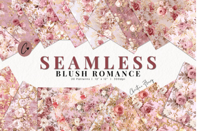 Seamless Blush Romance Digital Paper