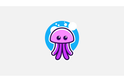 squid logo vector design template