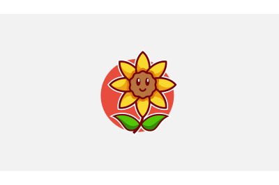 sunflower logo vector design template