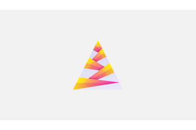 triangle lightning logo vector design template