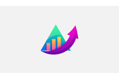 triangle stock up logo vector design template