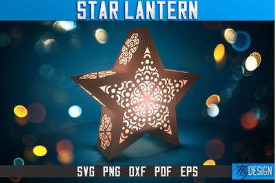 Star Lantern SVG | Paper Cut SVG | Night Light Design