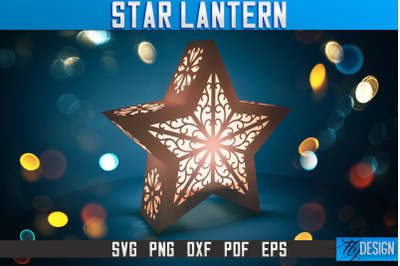 Star Lantern SVG | Paper Cut SVG | Night Light Design