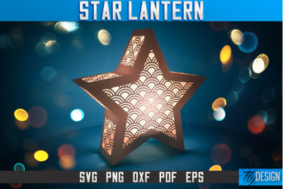 Star Lantern SVG | Paper Cut SVG | Night Light Design