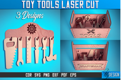 Toy Tools Laser Cut SVG | Boy Game SVG Design | CNC Files