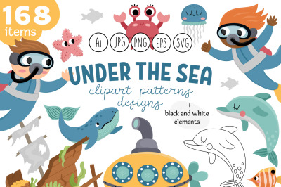 Under the sea clipart collection