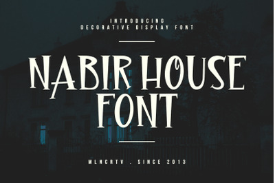 Nabir House Decorative Display Font