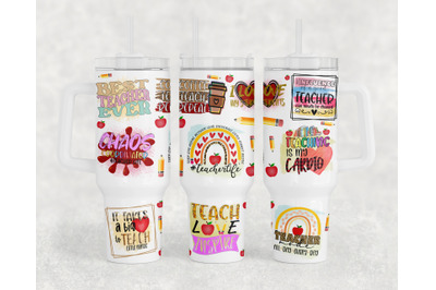 Teacher Quotes 40oz Tumbler Wrap&2C; Teaching 40oz Quencher Tumbler PNG