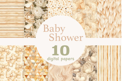 Baby Shower Digital Paper | Nursery Pattern Set