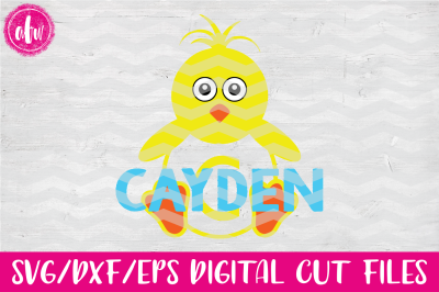 Monogram Chick - SVG, DXF, EPS Digital Cut Files