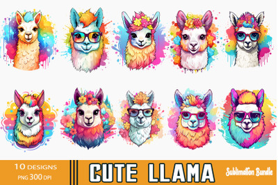 Cute Llama Clipart Bundle Llama Lover