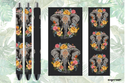 Embroidery Elephant Pen Wraps | Sublimation