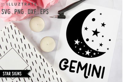 Gemini SVG Cut File | Star Sign Cutting Files | Zodiac