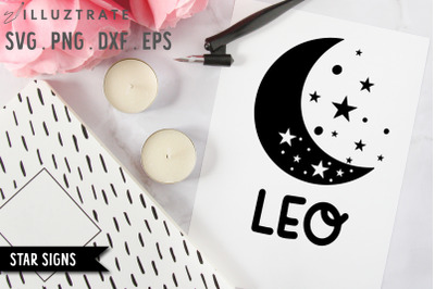 Leo SVG Cut File | Star Sign Cutting Files | Zodiac