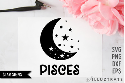 Pisces SVG Cut File | Star Sign Cutting Files | Zodiac