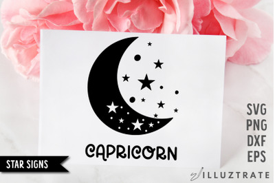 Capricorn SVG Cut File | Star Sign Cutting Files | Zodiac