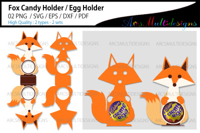 Fox egg holder svg