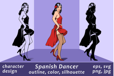 Spanish Dancer Woman Character
