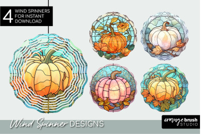 Stained Glass Pimpkin | Fall Wind Spinner Sublimation Bundle