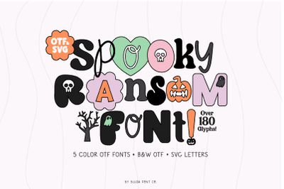 SPOOKY RANSOM Halloween Cut-Out Font