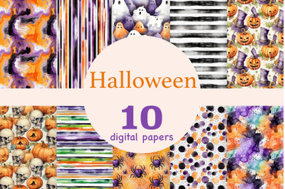 Halloween Seamless Pattern | Spooky Digital Paper Set