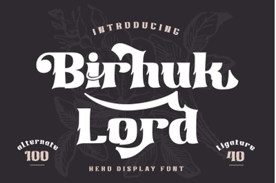 Birhuk Lord | Display Hero Font