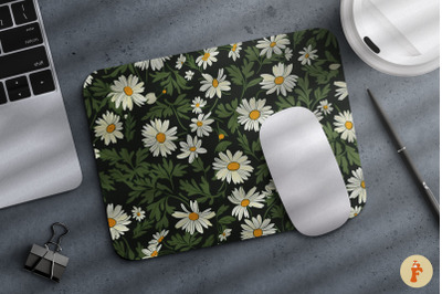 Chamomile Flowers Mouse Pad Design