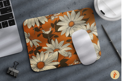 Daisies and leaves Mouse Pad Design