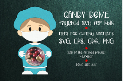 Medic Candy Dome | Paper Craft Template svg