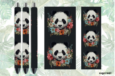 Embroidery Panda Pen Wraps | Sublimation