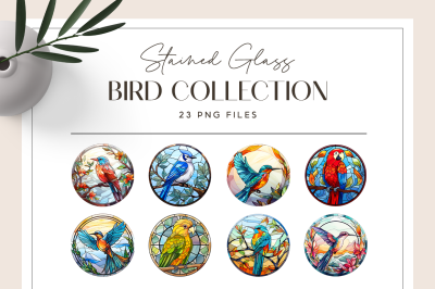 Stained Glass Bird Collection