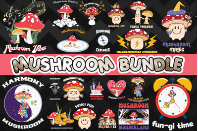 Mushroom Bundle SVG 20 designs