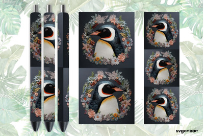 Embroidery Penguin Pen Wraps | Sublimation