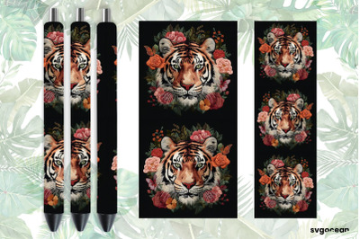 Embroidery Tiger Pen Wraps | Sublimation