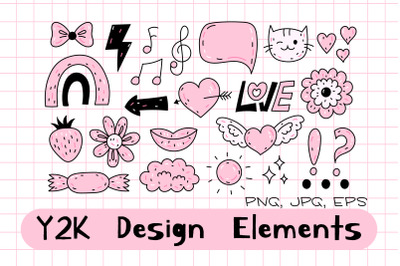 Y2k Doodle  Design Elements
