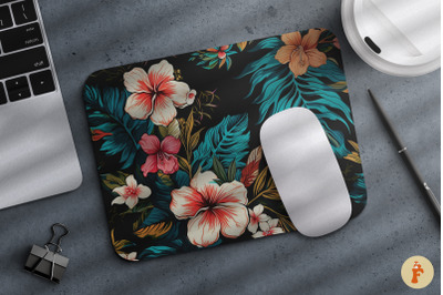 Hawaiian Vibrant Floral Mouse Pad