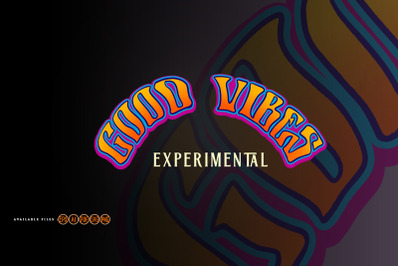 Good vibes word lettering cool font