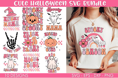 Retro Cute Halloween SVG Bundle PNG