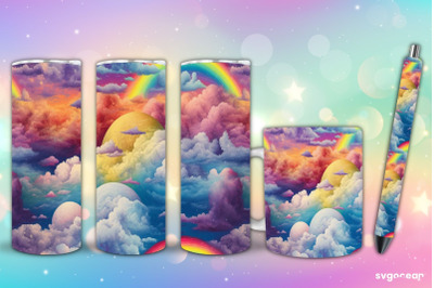 Rainbow Sublimation | Tumbler Wrap | Mug | Pen