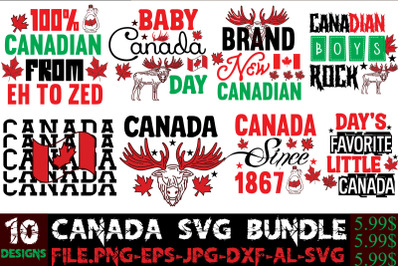 Canda SVG Bundle&2C;10 Designs&2C;Canada Svg Bundle&2C; Canada Day Svg&2C; Canada