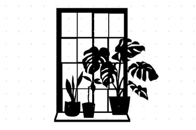 Plants on a Window SVG