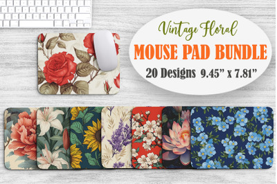 Vintage Floral Mouse Pad Bundle