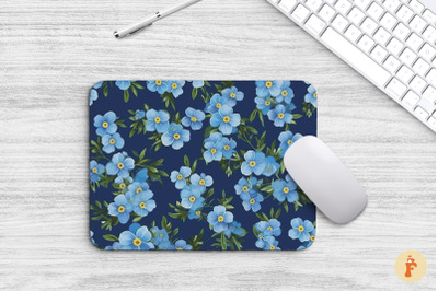 Forget Me Not Flowers Mouse Pad