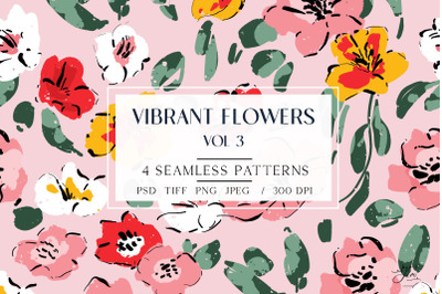 Vibrant Flowers Patterns Vol.3