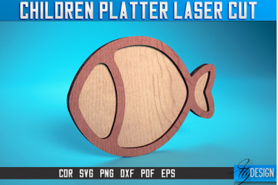 Children Platter Laser Cut SVG | Platter Laser Cut SVG Design | CNC