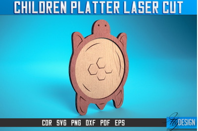 Children Platter Laser Cut SVG | Platter Laser Cut SVG Design | CNC